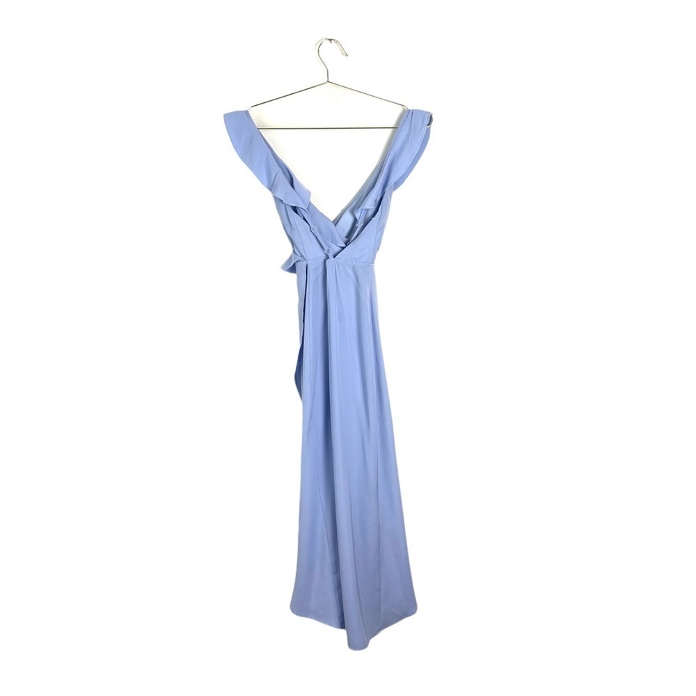 REVOLVE Light Blue Ruffle Midi Dress - Picture 5 of 5